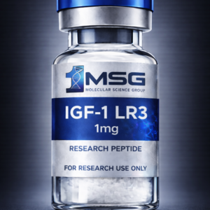 IGF-1 LR3 peptide product vial for IGF pathway and growth signaling research